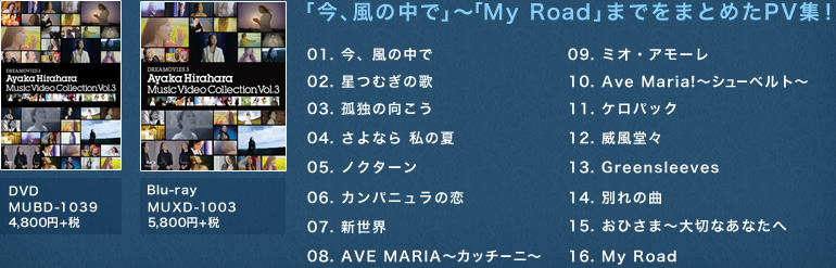 「今、風の中で」～「My Road」までをまとめたPV集